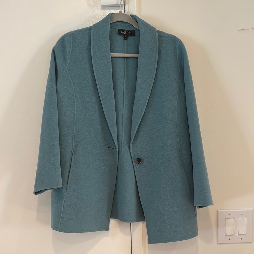 Talbots Blue Jacket Wool Blend